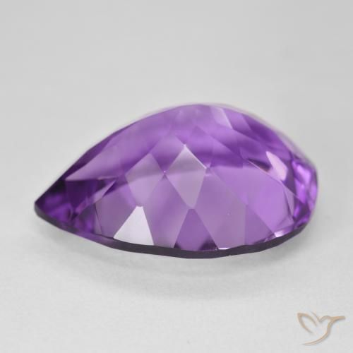 Amethyst Gemstone in 20.6 x 16.1 mm Size for Sale, Amethyst Stone in Medium Dark-Violet Color