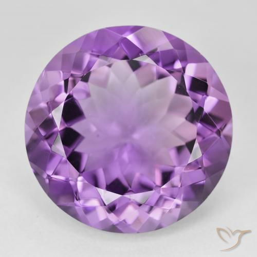 23.25ct Natural Pinkish Violet Amethyst, Round, VVS