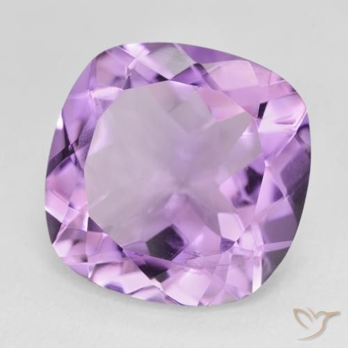 12.96 ct Violet Amethyst Stone, Natural Amethyst in Cushion-Cut Shape for Sale