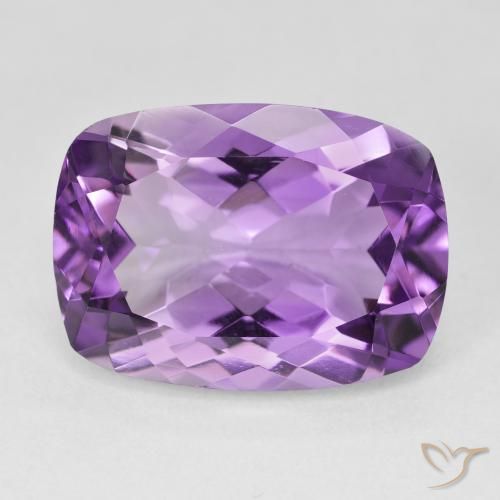 12.63ct Natural Pinkish Violet Amethyst, Cushion, VVS