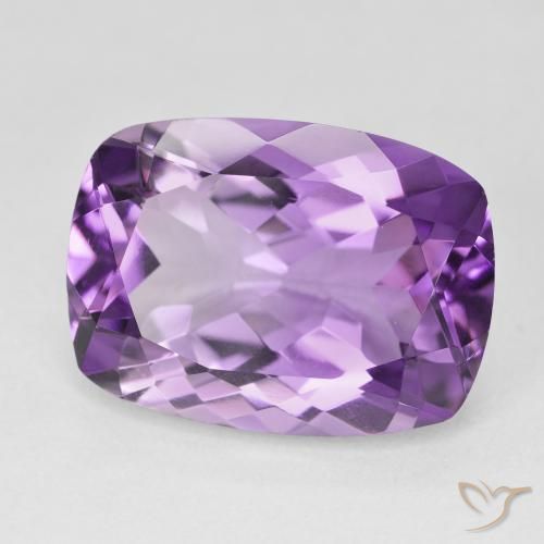 12.63 ct Violet Amethyst Stone, Natural Amethyst in Cushion-Cut Shape for Sale