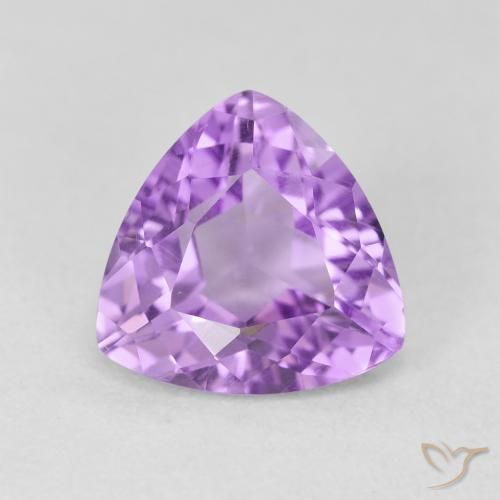 2.86ct Natural Medium Violet Amethyst, Trillion, VS