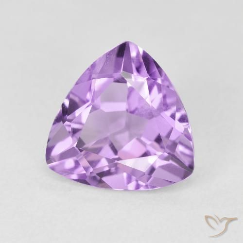 2.79 ct Violet Amethyst Stone, Natural Amethyst in Trillion Facet Shape for Sale