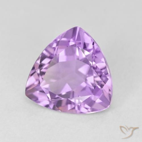 3.00 ct Violet Amethyst Stone, Natural Amethyst in Trillion Facet Shape for Sale