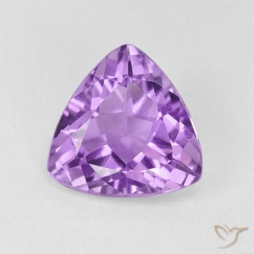 2.57ct Natural Medium Pinkish Violet Amethyst, Trillion, VS