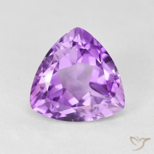 3.16ct Natural Pinkish Violet Amethyst, Trillion, VVS-VS