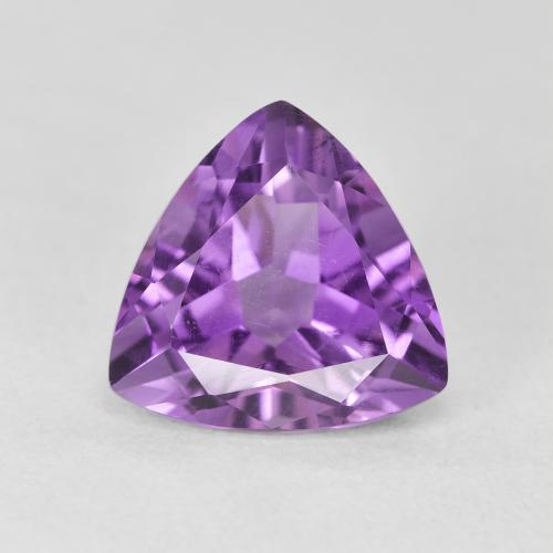 3.07ct Natural Medium Light Purplish-Violet Amethyst, Trillion, VVS-VS