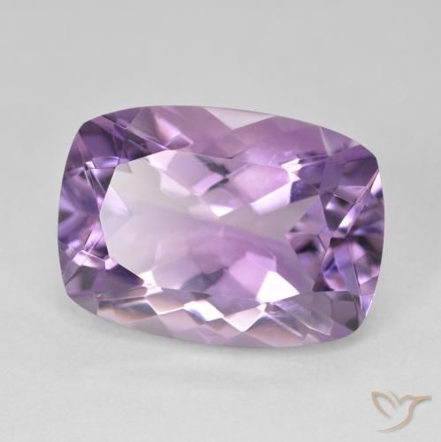 13.07 ct Violet Amethyst Stone, Natural Amethyst in Cushion-Cut Shape for Sale