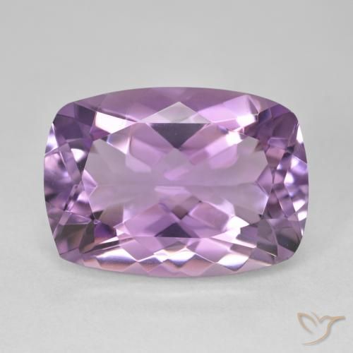 13.24ct Natural Medium Pink Violet Amethyst, Cushion, VVS
