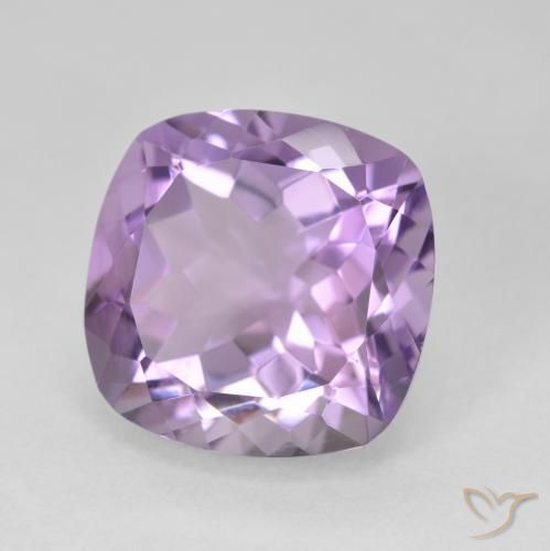 12.90 ct Violet Amethyst Stone, Natural Amethyst in Cushion-Cut Shape for Sale
