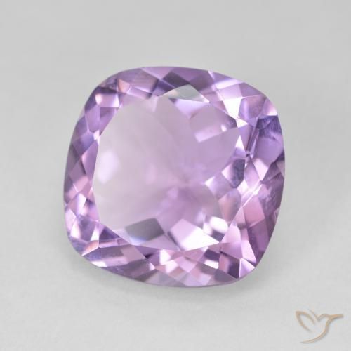 11.31 ct Violet Amethyst Stone, Natural Amethyst in Cushion-Cut Shape for Sale