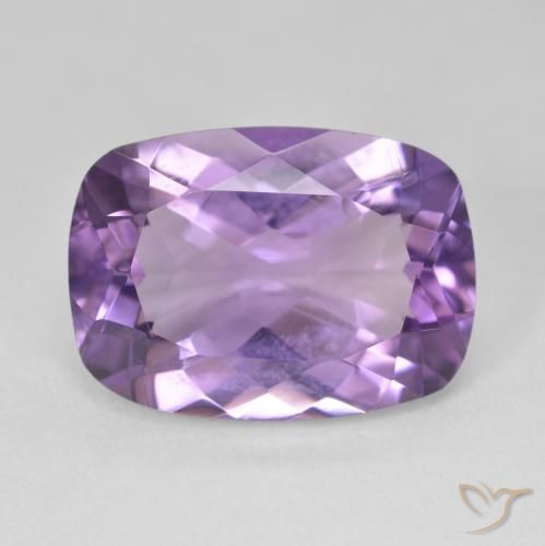 12.49ct Natural Medium Violet Amethyst, Cushion, VVS