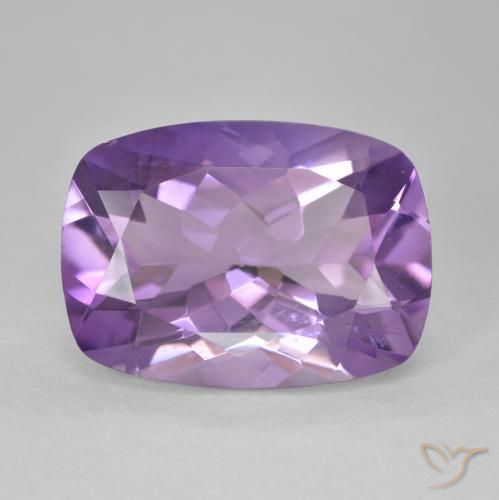 12.24ct Natural Medium Violet Amethyst, Cushion, VVS