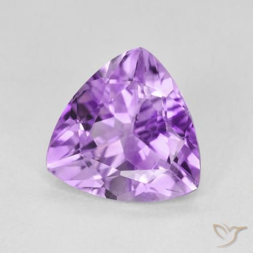 2.71 ct Violet Amethyst Stone, Natural Amethyst in Trillion Facet Shape for Sale