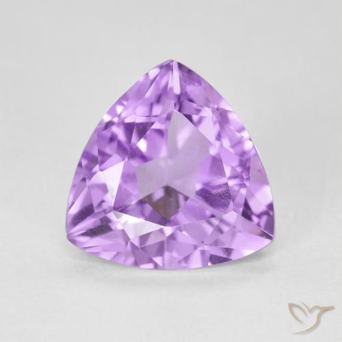 2.90ct Natural Pinkish Violet Amethyst, Trillion, VVS-VS