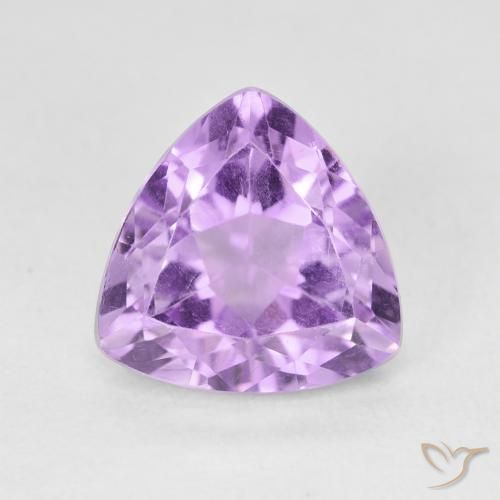 3.15ct Natural Bright Pinkish Violet Amethyst, Trillion, VS