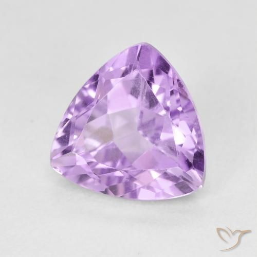 3.15 ct Violet Amethyst Stone, Natural Amethyst in Trillion Facet Shape for Sale