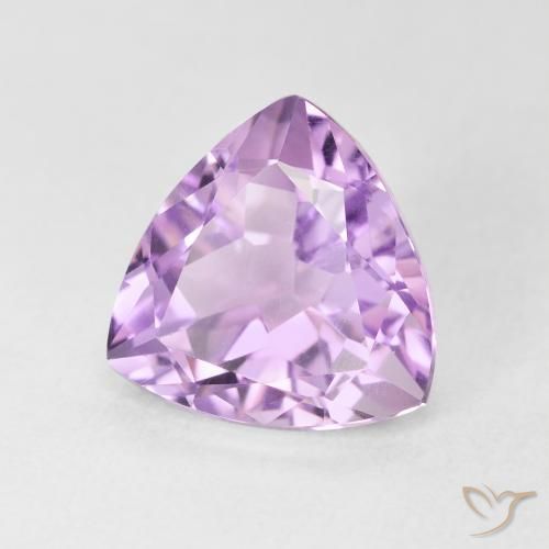 3.03 ct Violet Amethyst Stone, Natural Amethyst in Trillion Facet Shape for Sale