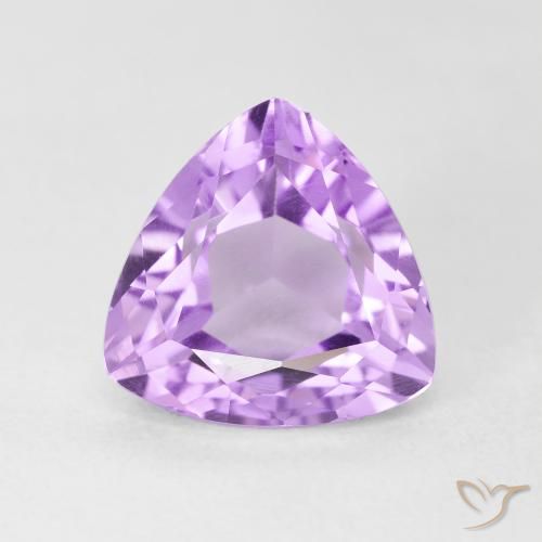 3.14ct Natural Light Violet Amethyst, Trillion, VVS-VS