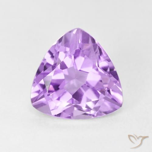2.93ct Natural Light Pinkish Violet Amethyst, Trillion, VVS-VS
