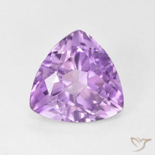 2.84ct Natural Light Pinkish Violet Amethyst, Trillion, VVS-VS