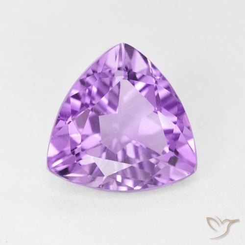 2.84ct Natural Light Pinkish Violet Amethyst, Trillion, VVS-VS