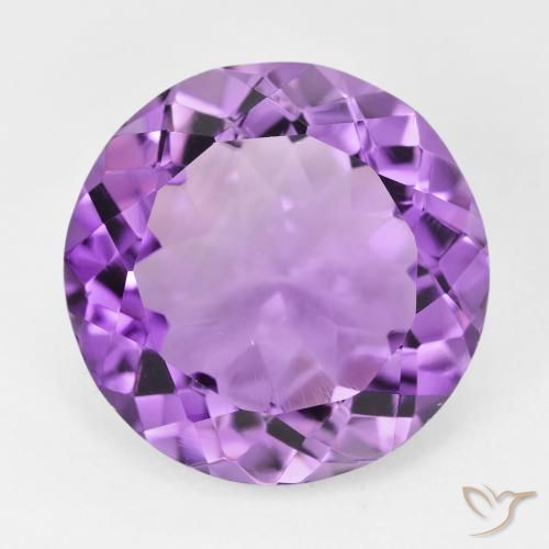 10.14ct Natural Medium Pinkish Violet Amethyst, Round, VVS