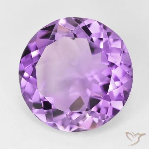 10.14 ct Violet Amethyst Stone, Natural Amethyst in Round Facet Shape for Sale