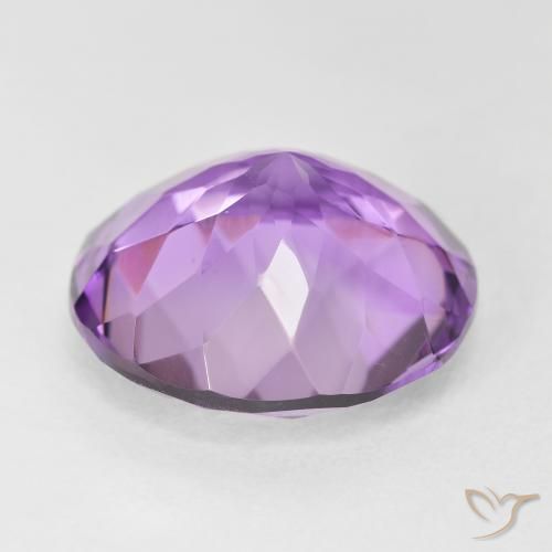 Amethyst Gemstone in 15 mm (calibrated) Size for Sale, Amethyst Stone in Medium Pinkish Violet Color