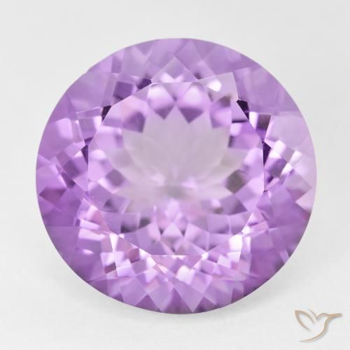 12.28ct Natural Medium Pink Violet Amethyst, Round, VVS