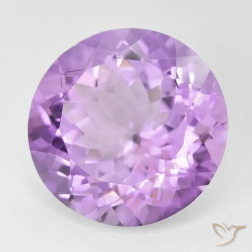 12.28 ct Violet Amethyst Stone, Natural Amethyst in Round Facet Shape for Sale