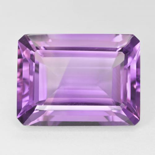 22.11ct Natural Pinkish Violet Amethyst, Emerald Cut, VVS