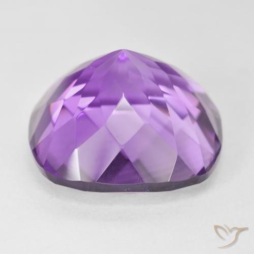Amethyst Gemstone in 18 x 18 mm (calibrated) Size for Sale, Amethyst Stone in Medium Pinkish Violet Color