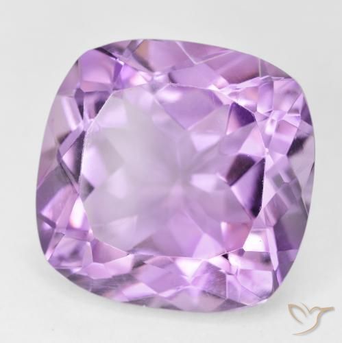 19.76 ct Violet Amethyst Stone, Natural Amethyst in Cushion-Cut Shape for Sale