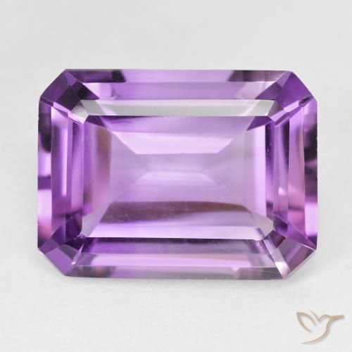 18.67ct Natural Pinkish Violet Amethyst, Emerald Cut, VVS