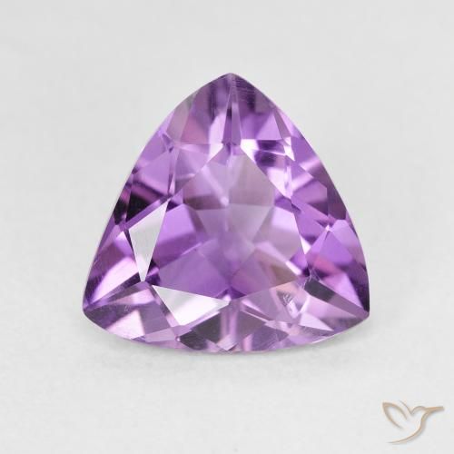 2.51ct Natural Medium Pinkish Violet Amethyst, Trillion, VVS