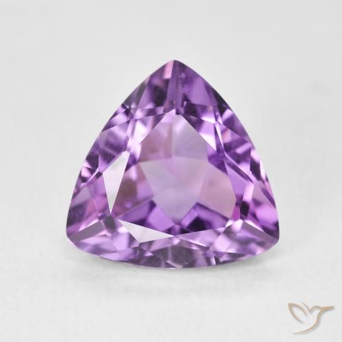 2.96ct Natural Pinkish Violet Amethyst, Trillion, VVS