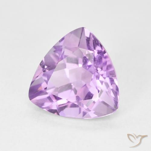 2.91 ct Violet Amethyst Stone, Natural Amethyst in Trillion Facet Shape for Sale