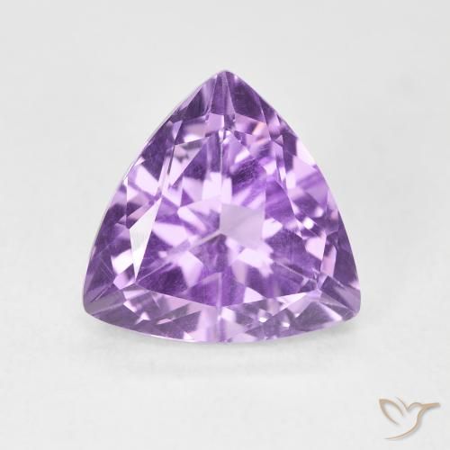 2.85ct Natural Medium Pinkish Violet Amethyst, Trillion, VVS