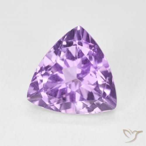 2.85 ct Violet Amethyst Stone, Natural Amethyst in Trillion Facet Shape for Sale