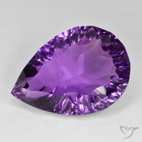 59.23ct Natural Pink Violet Amethyst, Pear Shape, VVS