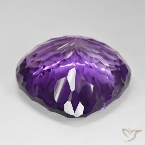 Amethyst Gemstone in 33.5 x 33.3 mm Size for Sale, Amethyst Stone in Vivid Pink Violet Color