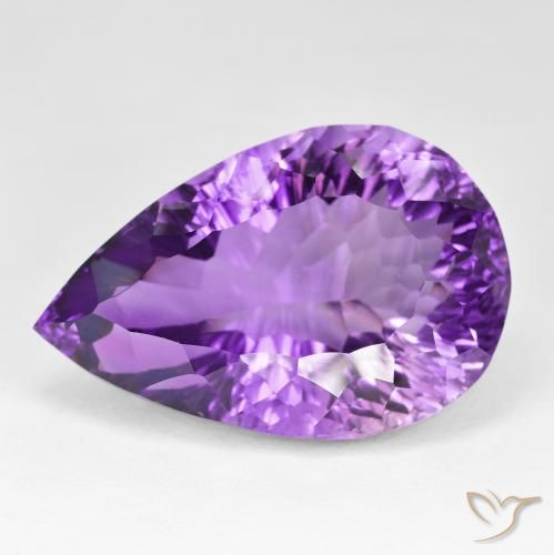 62.94ct Natural Intense Violet Amethyst, Pear Shape, VVS