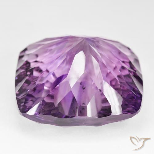 Amethyst Gemstone in 32.8 x 32.7 mm Size for Sale, Amethyst Stone in Medium Pinkish Violet Color