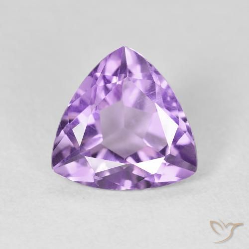2.57ct Natural Pinkish Iris Violet Amethyst, Trillion, VVS-VS