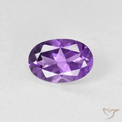 0.40ct Natural Vivid Violet Amethyst, Oval, VVS-VS
