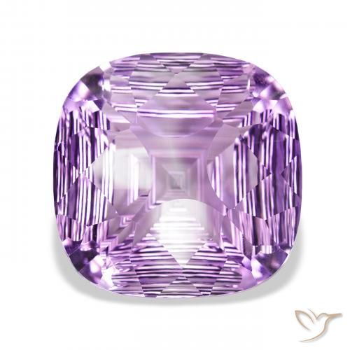 39.30ct Natural Light-Medium Violet Amethyst, Cushion, VVS