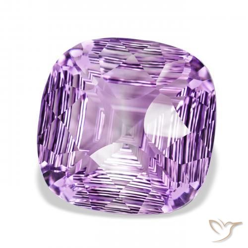39.30 ct Violet Amethyst Stone, Natural Amethyst in Cushion Concave Cut Shape for Sale