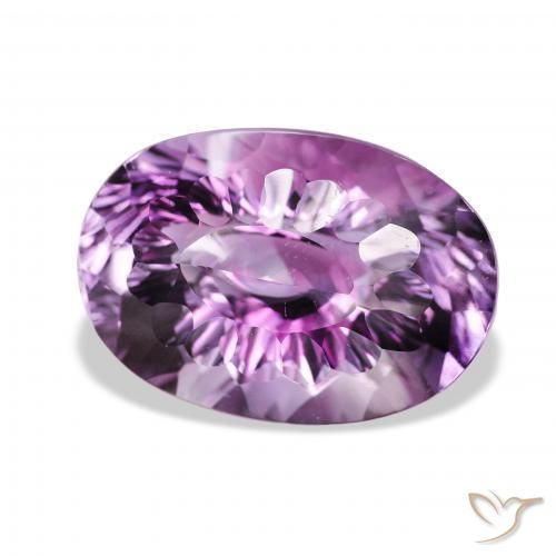 36.81 ct Violet Amethyst Stone, Natural Amethyst in Oval Concave Cut Shape for Sale