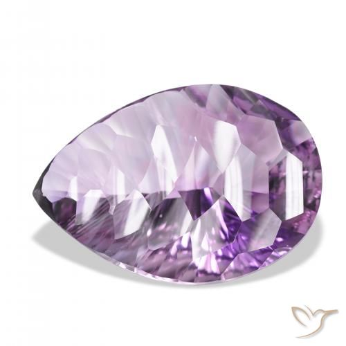 46.00ct Natural Light-Medium Violet Amethyst, Pear Shape, VVS